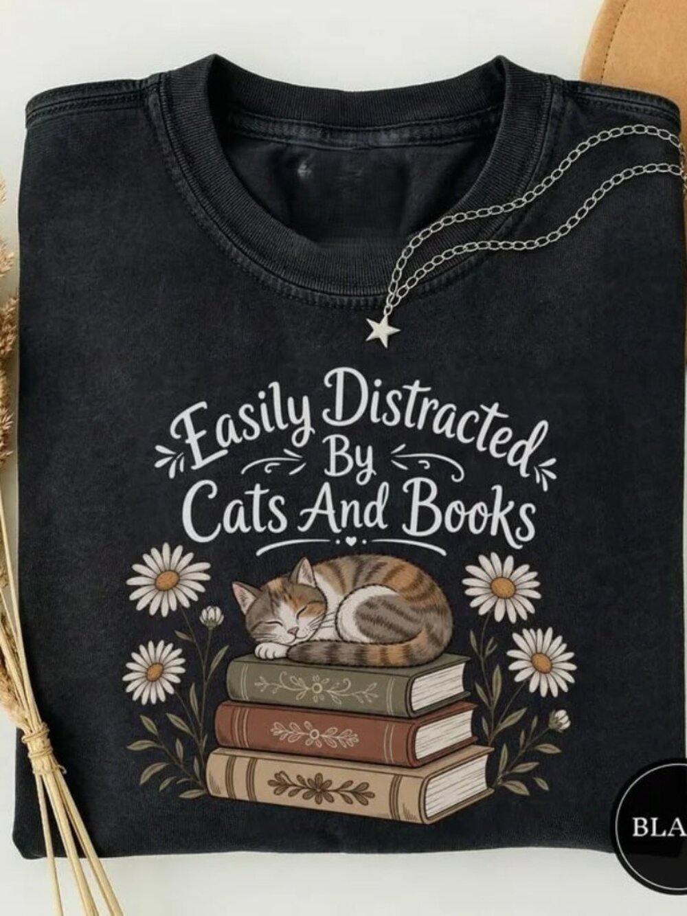 Cats And Book Tshirt, Funny Cat Lover Gift, Cute Book Tee
